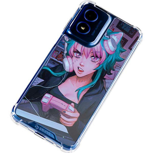 Anime Catgirl Gamer Nerd by Ivy Dolamore Moto G 5G (2024) Clear Case